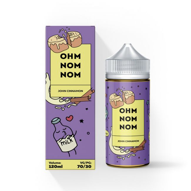 OHM NOM NOM John Cinnamon 0mg 120ml OHM NOM NOM John Cinnamon 0mg 120ml