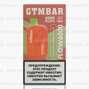 GTM BAR Flow 6000 - Sour Strawberry Ice GTM BAR Flow 6000 - Sour Strawberry Ice