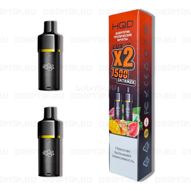 Hqd Lux Картридж / 2 шт - Энергетик Тропические Фрукты Hqd Lux Картридж / 2 шт - Энергетик Тропические Фрукты