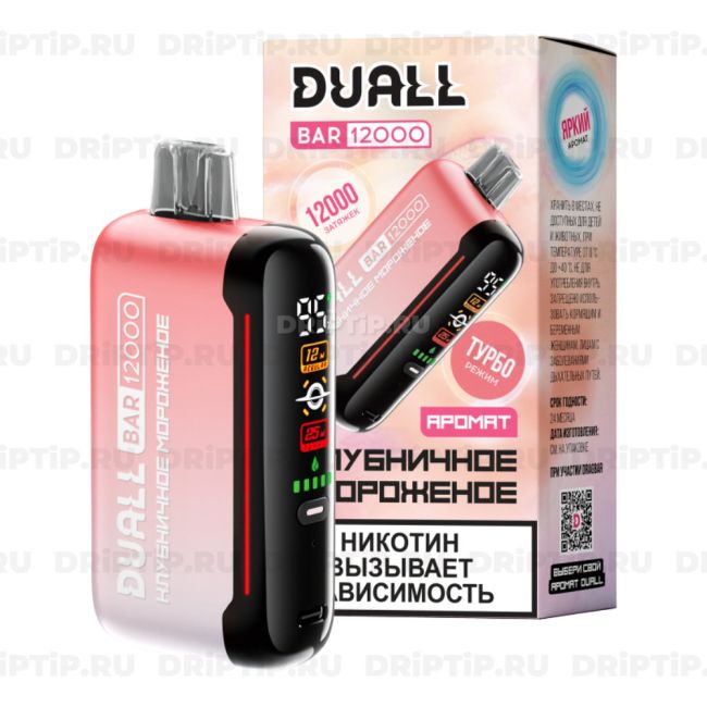 Duall Bar 12000 - Клубничное Мороженое Duall Bar 12000 - Клубничное Мороженое