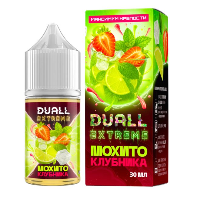Жидкость Duall Extreme Salt - Мохито Клубника Жидкость Duall Extreme Salt - Мохито Клубника