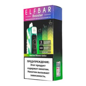 Elf Bar Booster 30000 - Кислое Яблоко Арбуз Elf Bar Booster 30000 - Кислое Яблоко Арбуз