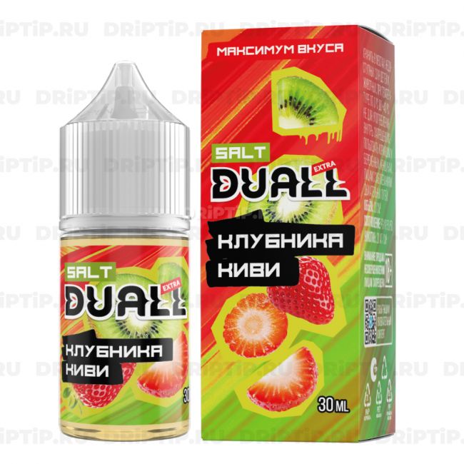 Жидкость Duall Salt Extra - Клубника Киви Жидкость Duall Salt Extra - Клубника Киви