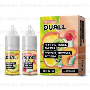 Duall Tandem Salt - Ананас Киви Лимон и Спрайт Персик Ягоды Duall Tandem Salt - Ананас Киви Лимон и Спрайт Персик Ягоды