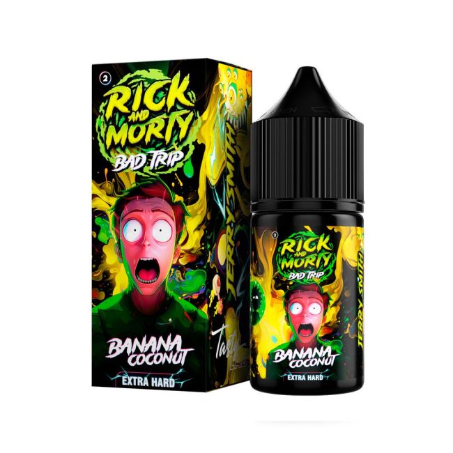 Жидкость Rick And Morty Bad Trip - Банан Кокос Жидкость Rick And Morty Bad Trip - Банан Кокос