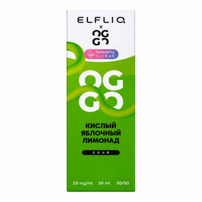 Жидкость ElfLiq X Oggo Sour Salt - Кислый Яблочный Лимонад Жидкость ElfLiq X Oggo Sour Salt - Кислый Яблочный Лимонад