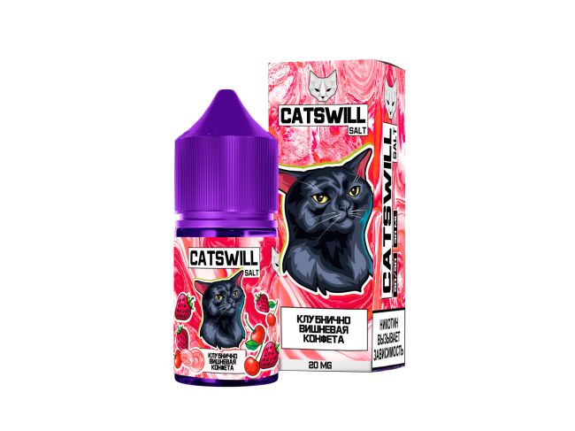 Жидкость Catswill Salt - Клубнично-Вишневая Конфета Жидкость Catswill Salt - Клубнично-Вишневая Конфета