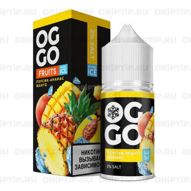 Жидкость Oggo Fruits Ice Salt - Персик Ананас Манго Жидкость Oggo Fruits Ice Salt - Персик Ананас Манго