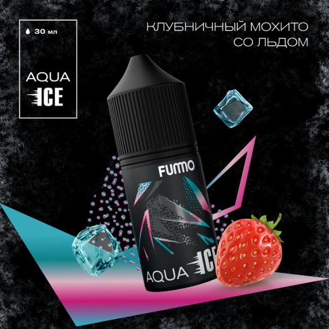 Жидкость Fummo Aqua Ice Salt - Клубничный Мохито со Льдом Жидкость Fummo Aqua Ice Salt - Клубничный Мохито со Льдом