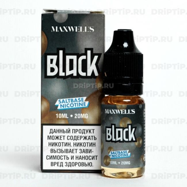 Жидкость Maxwells Salt - Black 10ml Жидкость Maxwells Salt - Black 10ml