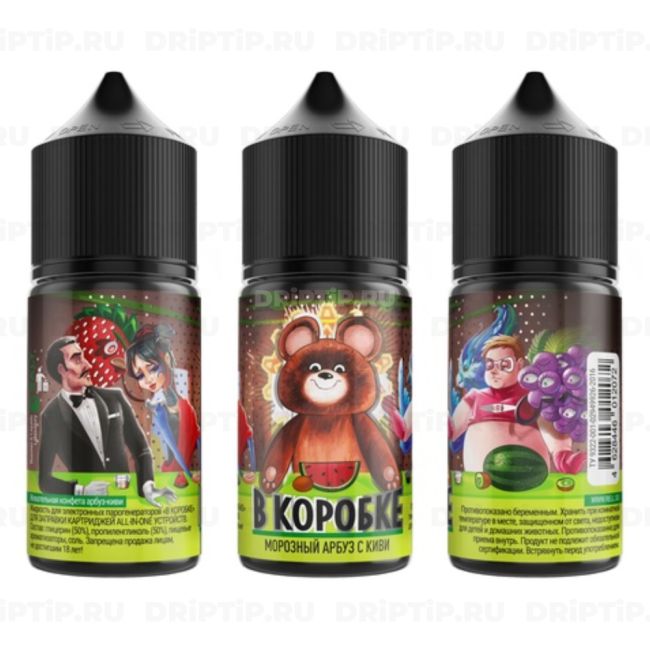 Жидкость В КОРОБКЕ - Морозный арбуз с киви Жидкость В КОРОБКЕ - Морозный арбуз с киви