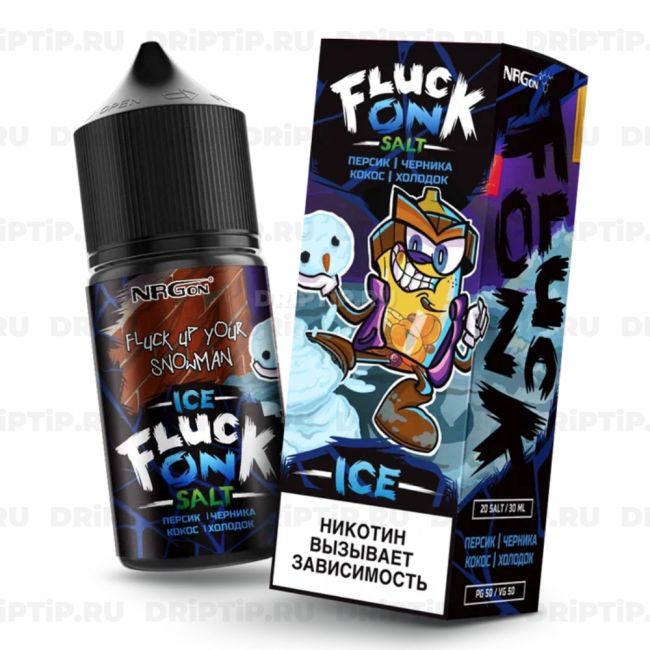 Fluck On Ice Salt - Персик Черника Кокос Холодок