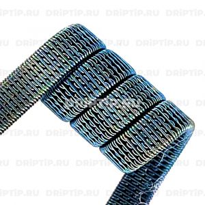 Quad Staggered Fused Clapton 4*0.36 К +0.15 NiCr, 2,7 мм, 4 витка, 0.10-0.11 ом Плата Quad Staggered Fused Clapton 4*0.36 К +0.15 NiCr, 2,7 мм, 4 витка, 0.10-0.11 ом Плата