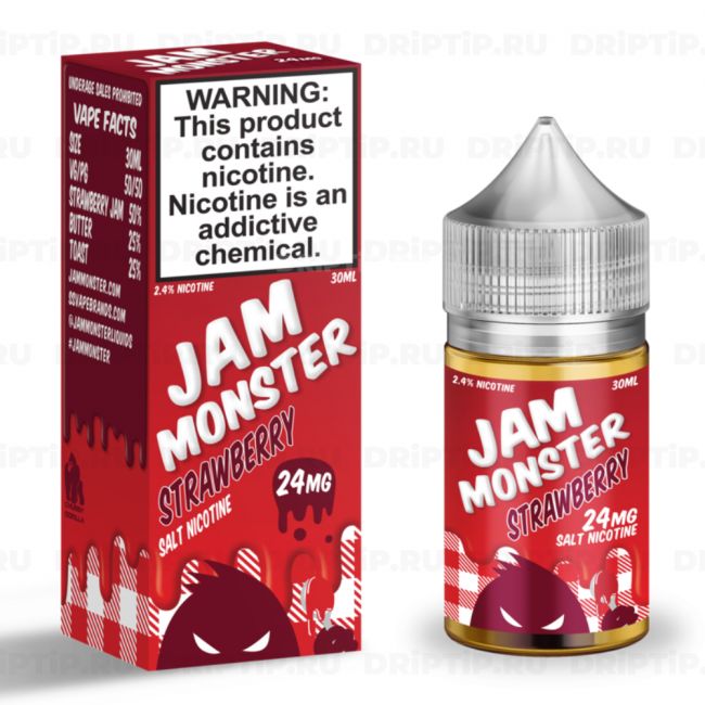 Жидкость Jam Monster Salt - Strawberry 