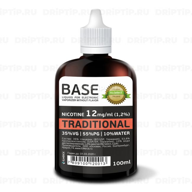 Основа ElMerck Traditional Premium 35/55/10 100ml Основа ElMerck Traditional Premium 35/55/10 100ml