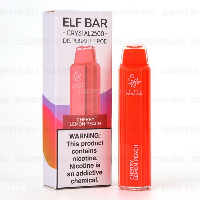 Elf Bar Crystal 2500 - Cherry Lemon Peach Elf Bar Crystal 2500 - Cherry Lemon Peach