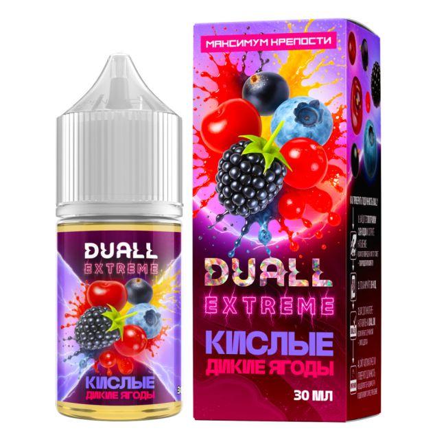 Жидкость Duall Extreme Salt - Кислые Дикие Ягоды Жидкость Duall Extreme Salt - Кислые Дикие Ягоды